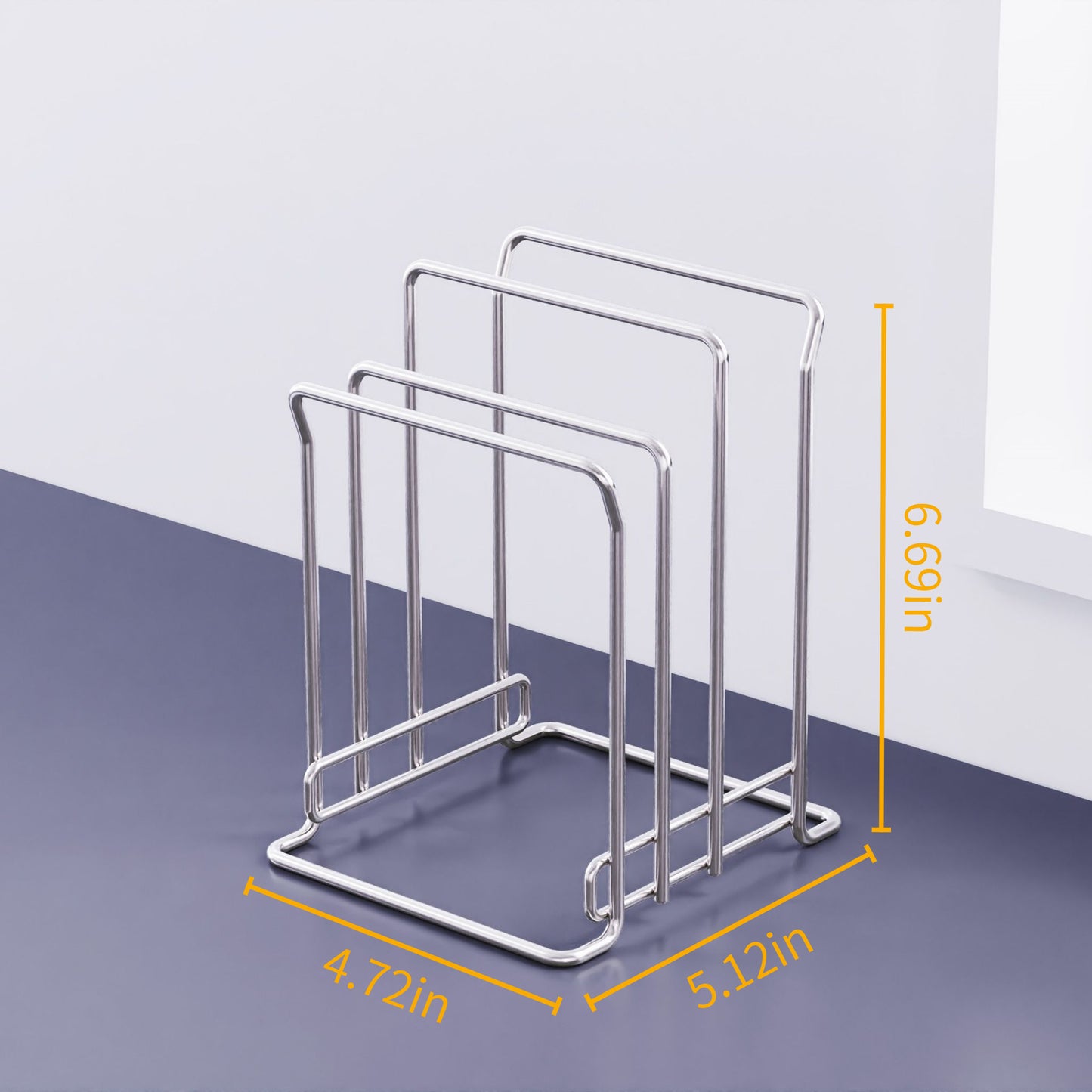 Stainless Steel Multi-Slot Cutting Board Holder