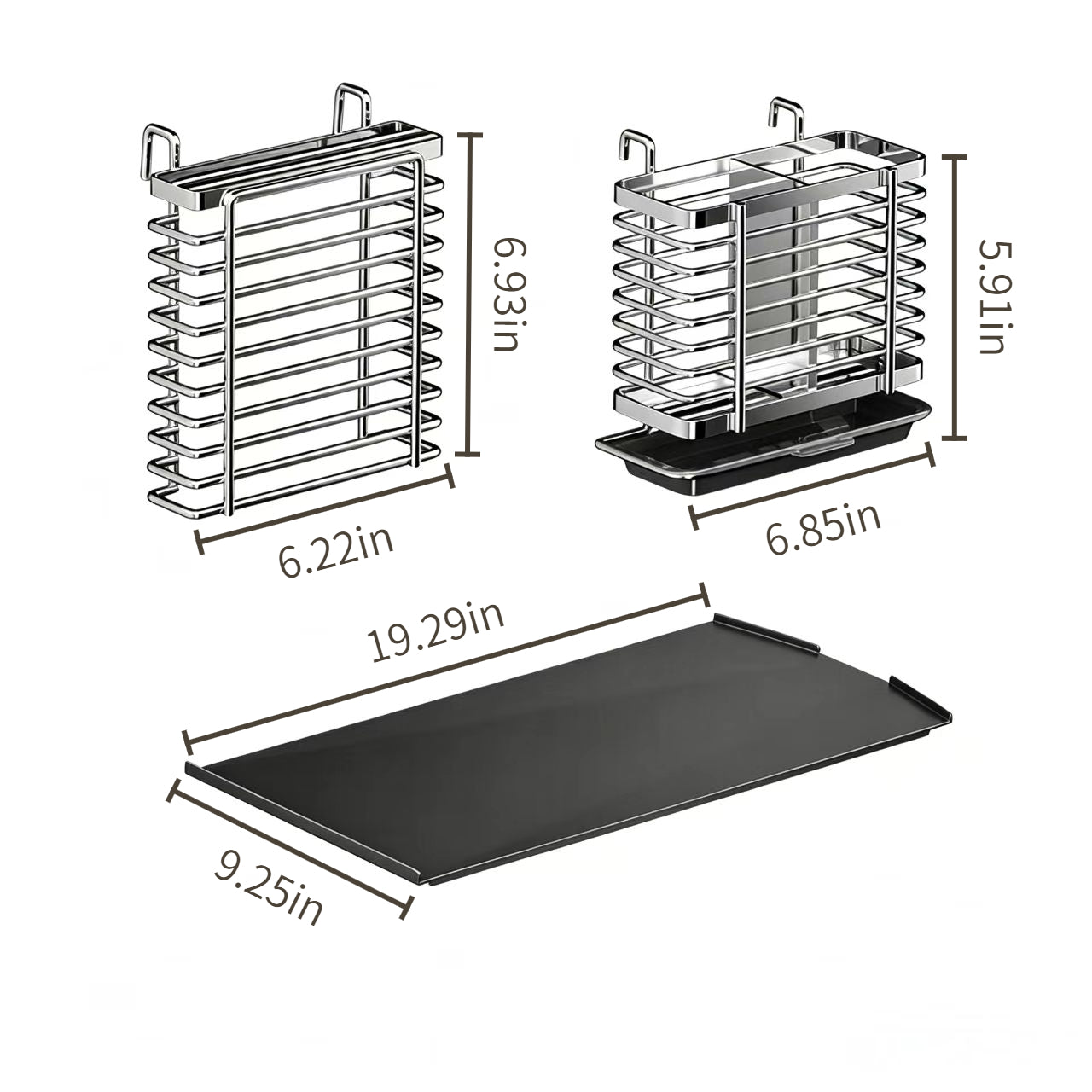 304 Stainless Steel Dish Drying Rack, Kitchen Dish Storage Basket