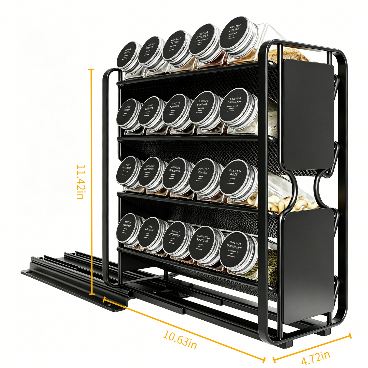 304 Stainless Steel Slide-out Spice Rack