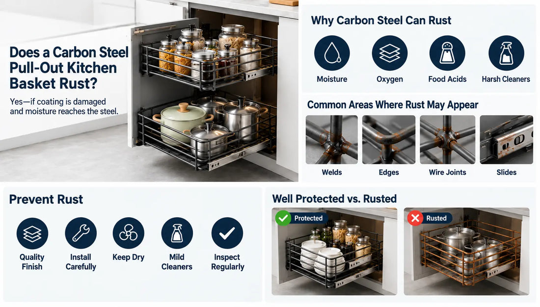 Does a Carbon Steel Pull-Out Kitchen Basket Rust