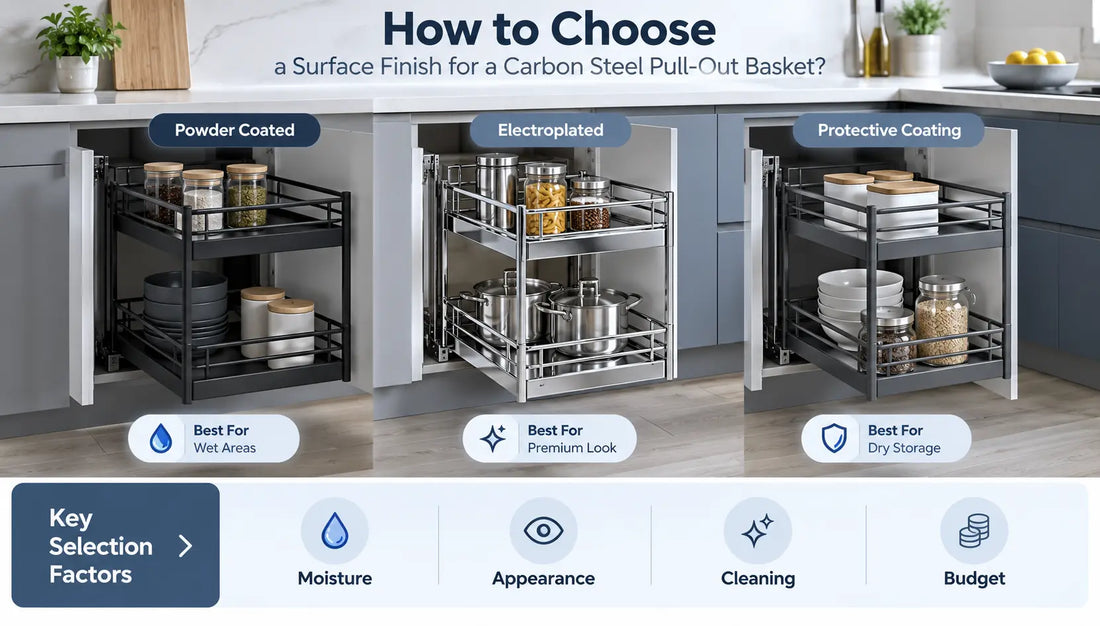 How to Choose a Surface Finish for a Carbon Steel Pull-Out Basket