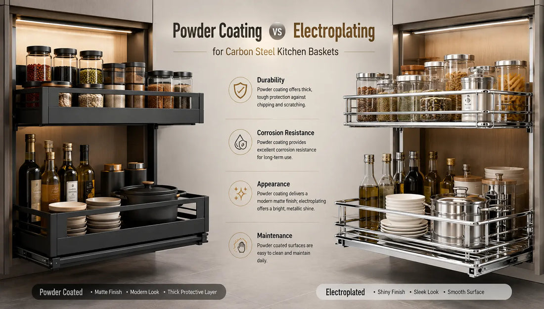 Powder Coating vs Electroplating for Carbon Steel Kitchen