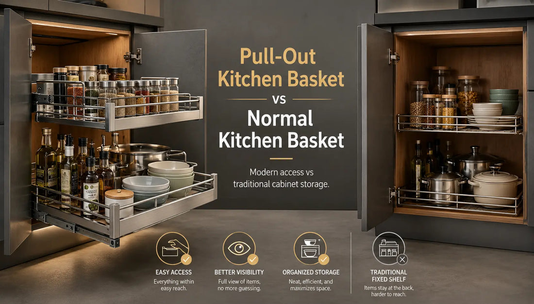 Pull-Out Kitchen Basket vs Normal Kitchen Basket