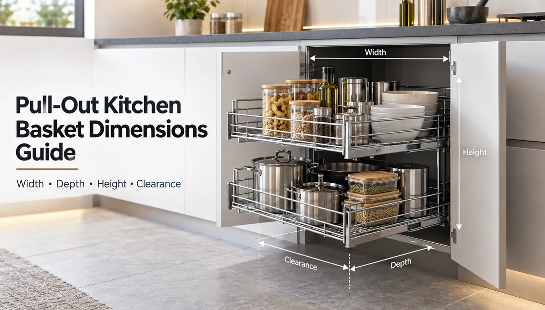 Pull-Out Kitchen Basket Dimensions Guide