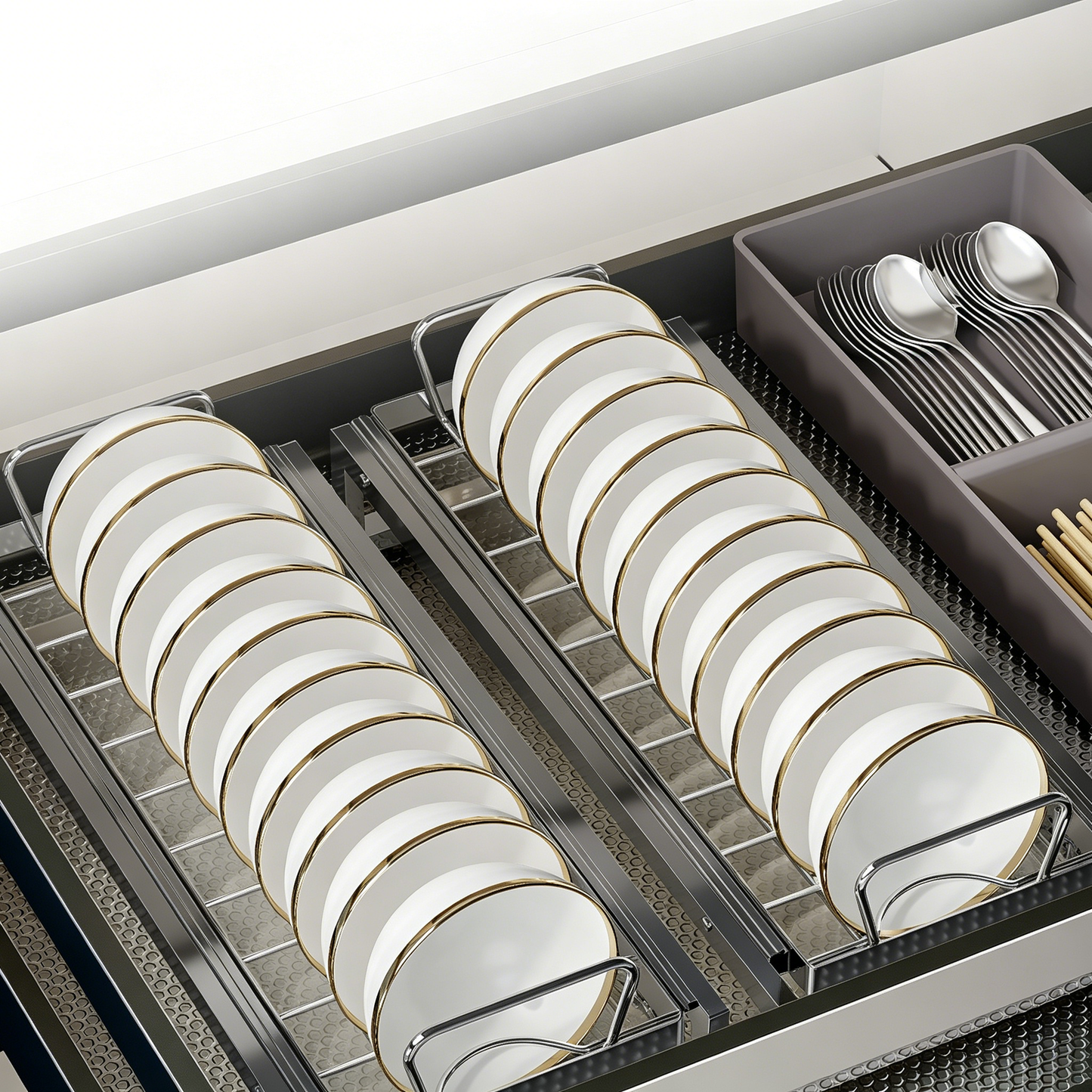 Pull-out Cabinet Dish Rack