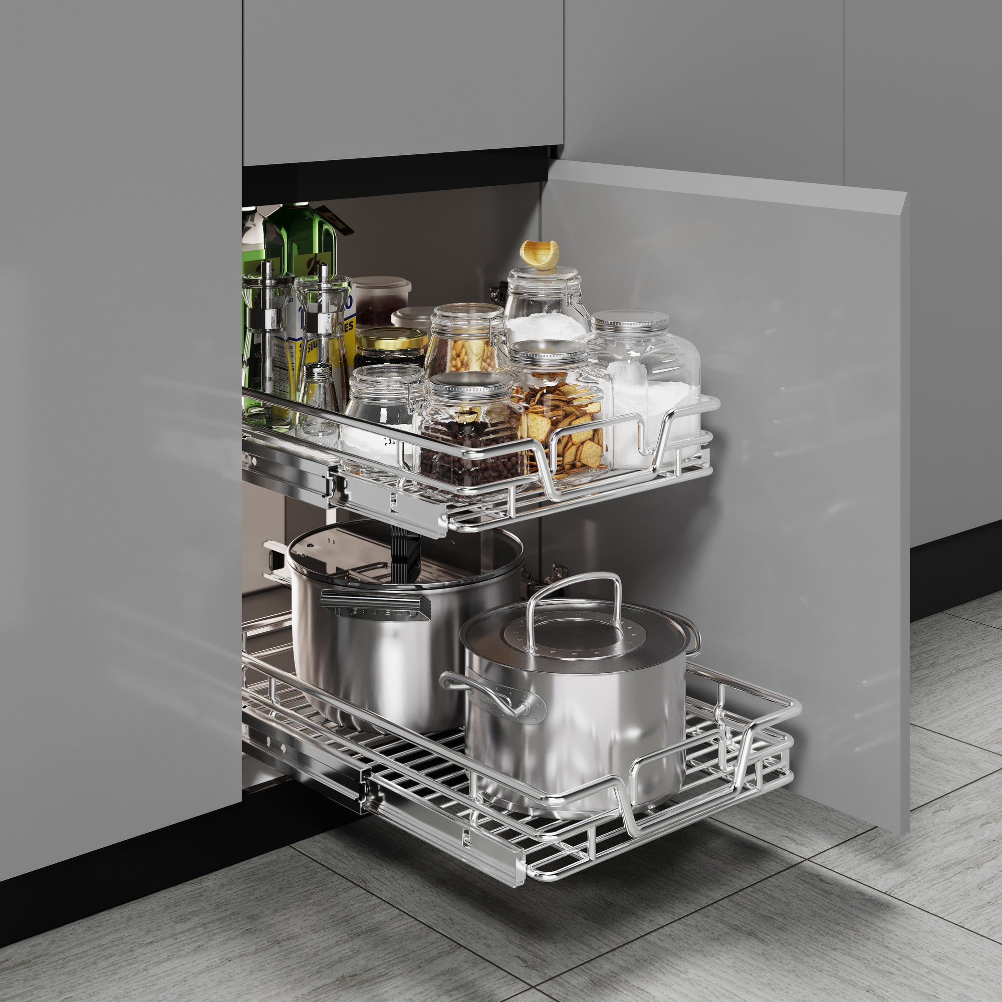 304 Stainless Steel Kitchen Cabinet Dish Basket