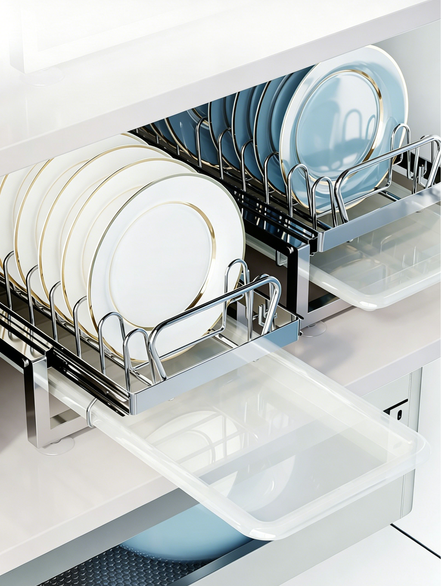 Pull-out Cabinet Dish Rack
