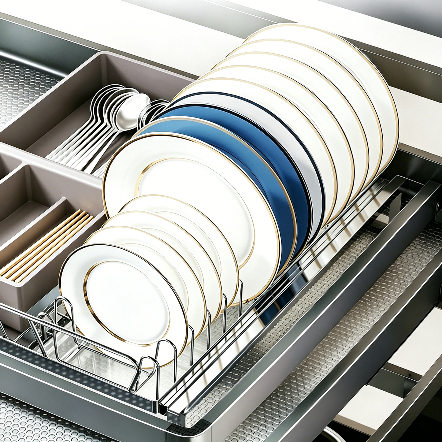 Pull-out Cabinet Dish Rack