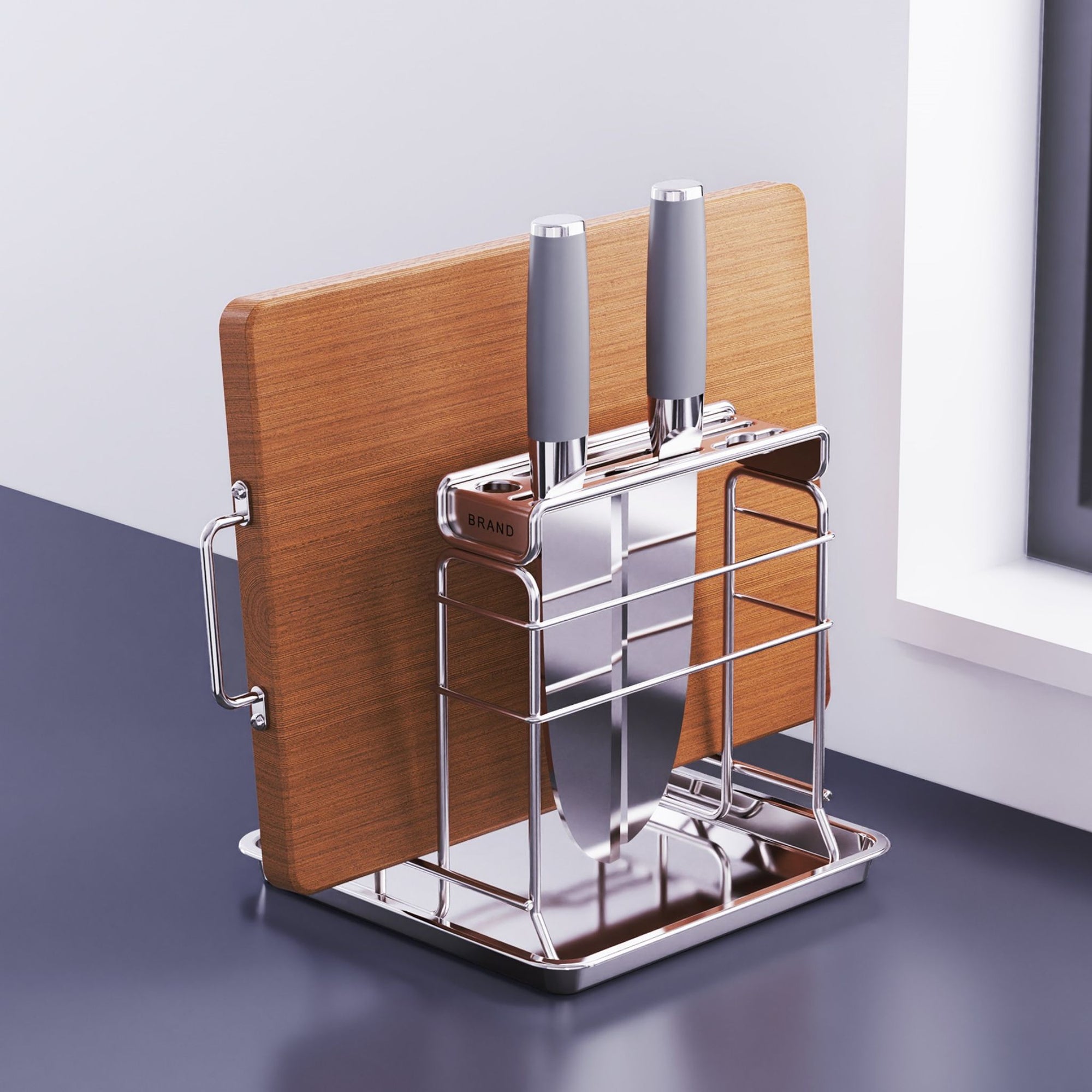 304 Stainless Steel Kitchen Utensil Storage Rack