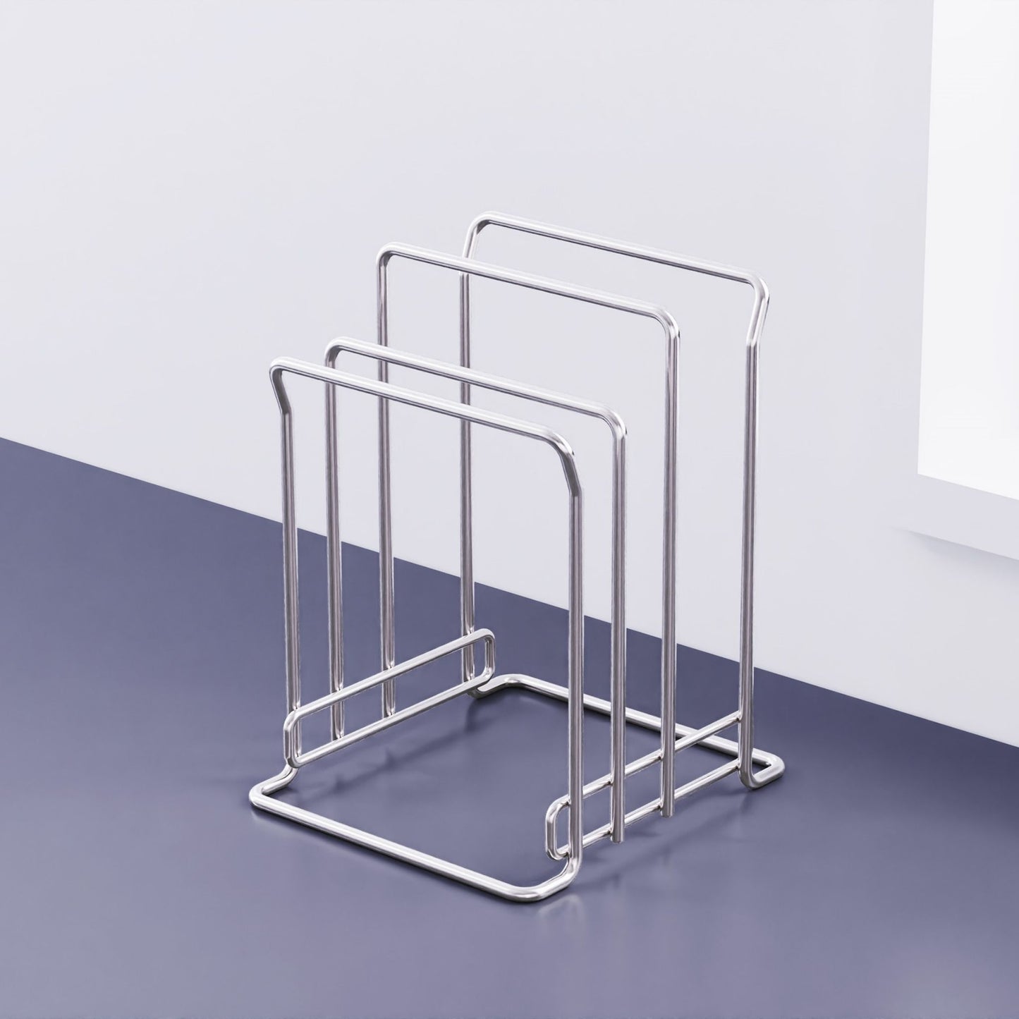 Stainless Steel Multi-Slot Cutting Board Holder