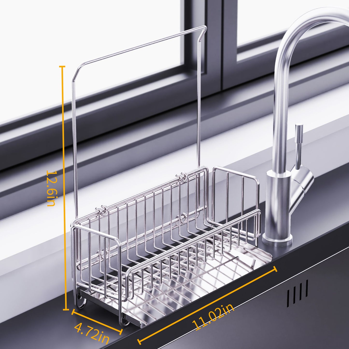 Stainless Steel Kitchen Cleaning Tool Storage Rack