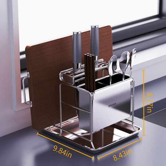 Stainless Steel Kitchen Utensil Storage Rack
