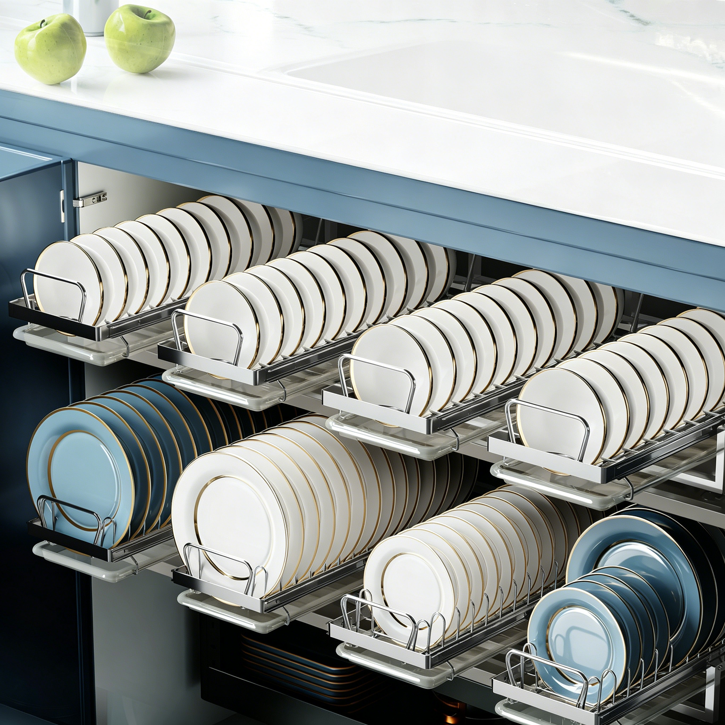 Pull-out Cabinet Dish Rack