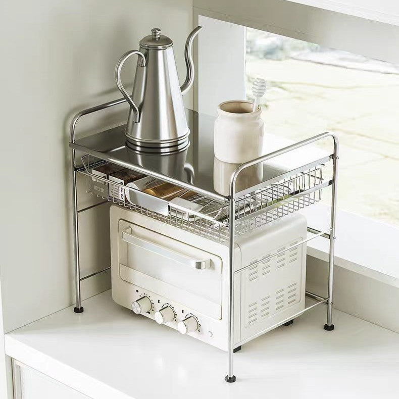304 Stainless Steel Kitchen Countertop Microwave Shelf