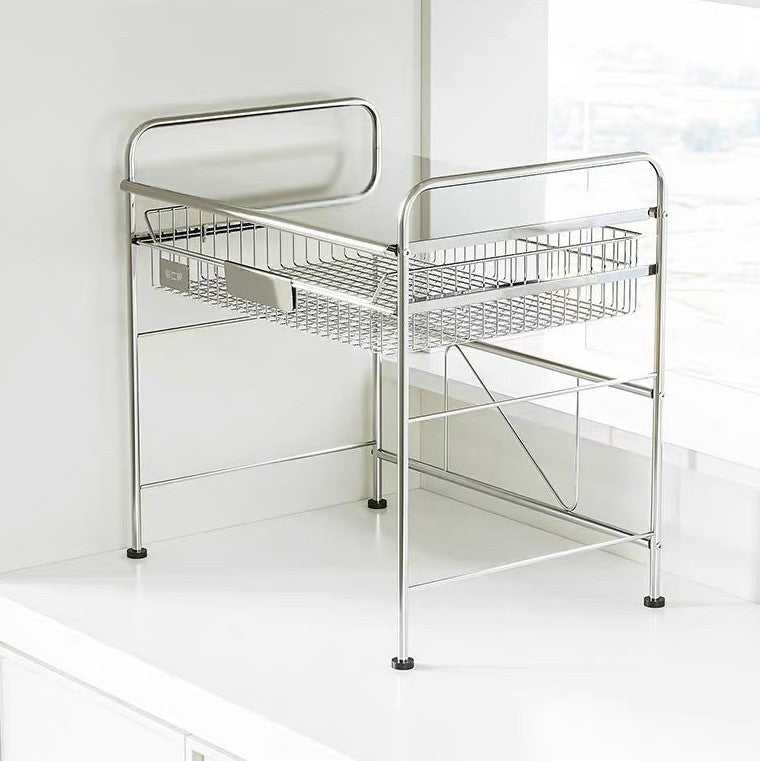 304 Stainless Steel Kitchen Countertop Microwave Shelf