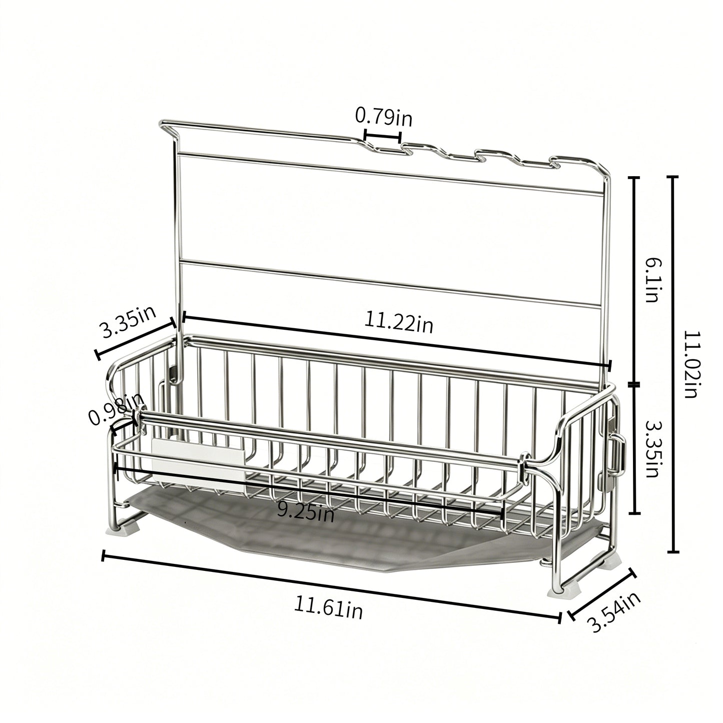 304 Stainless Steel Kitchen Sink Caddy Organizer