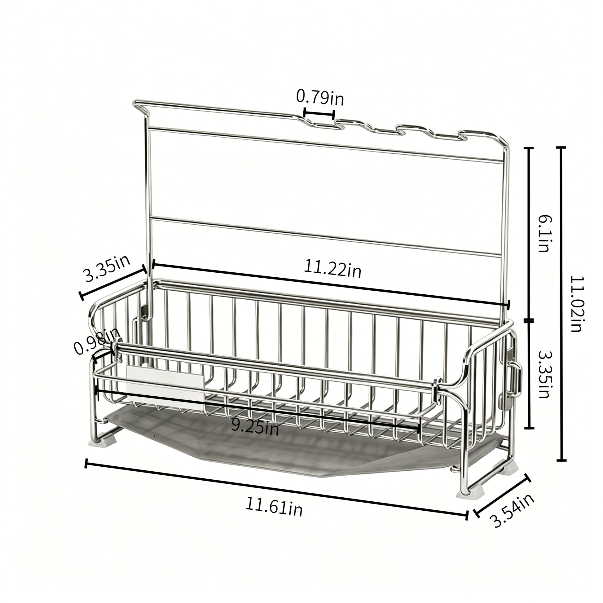 304 Stainless Steel Kitchen Sink Caddy Organizer
