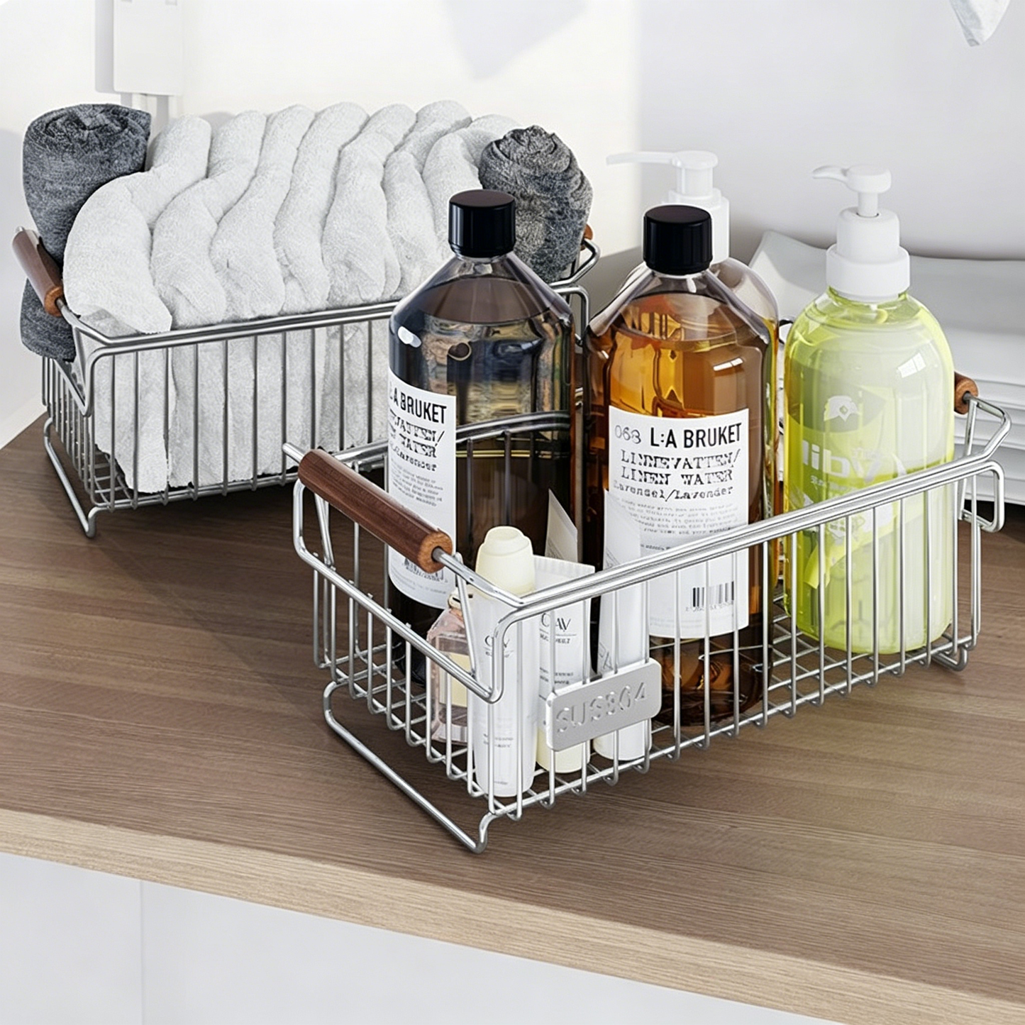304 Stainless Steel Multi-Functional Storage Basket