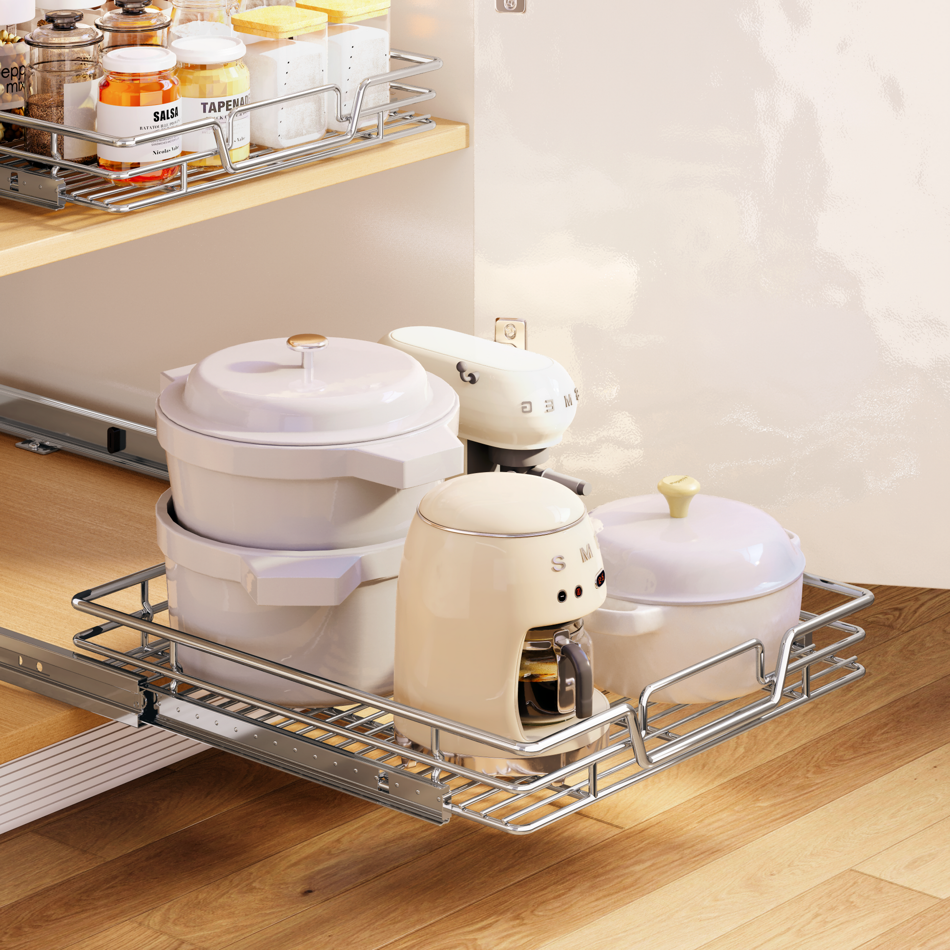304 Stainless Steel Pull-Out Kitchen Basket