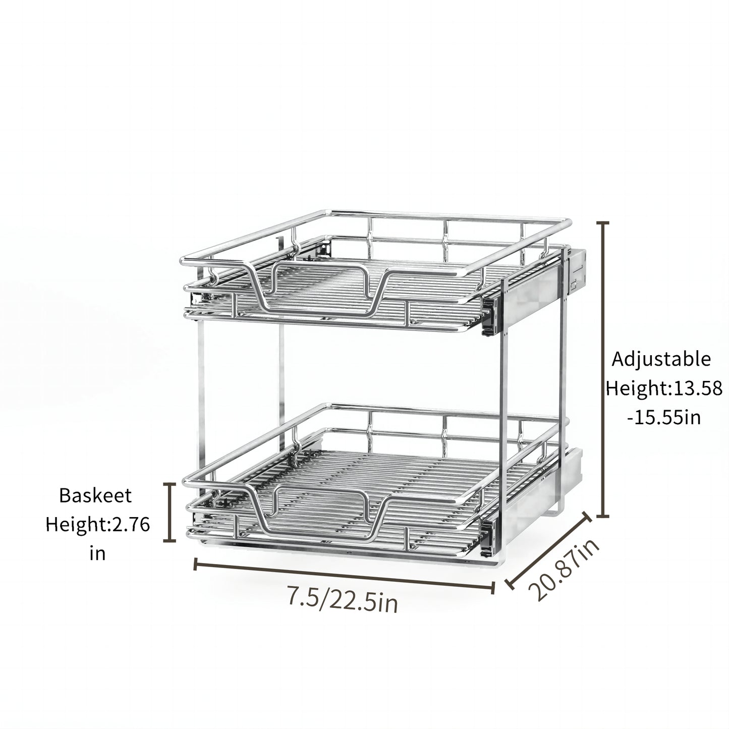304 Stainless Steel Pull-Out Kitchen Basket