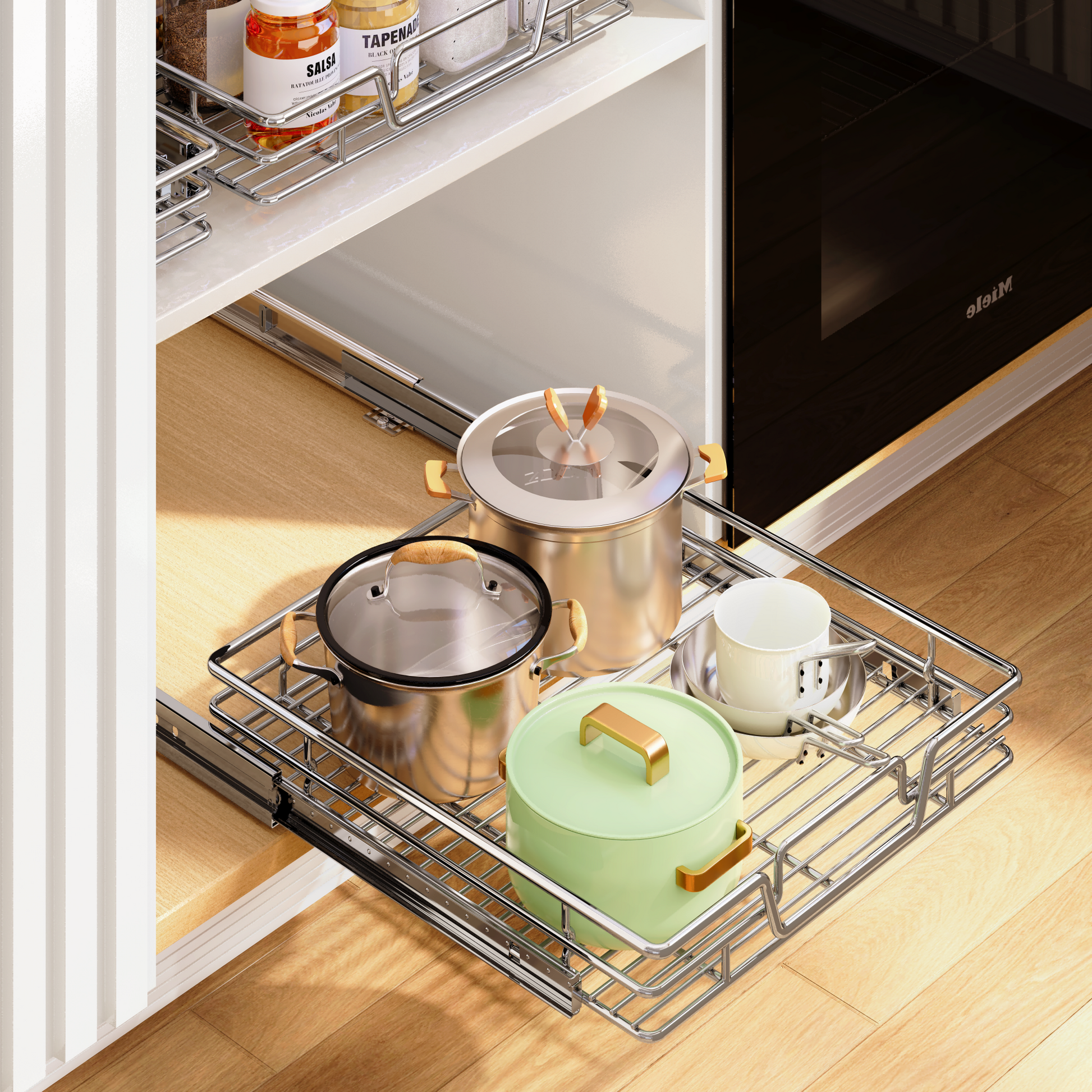 304 Stainless Steel Pull-Out Kitchen Basket