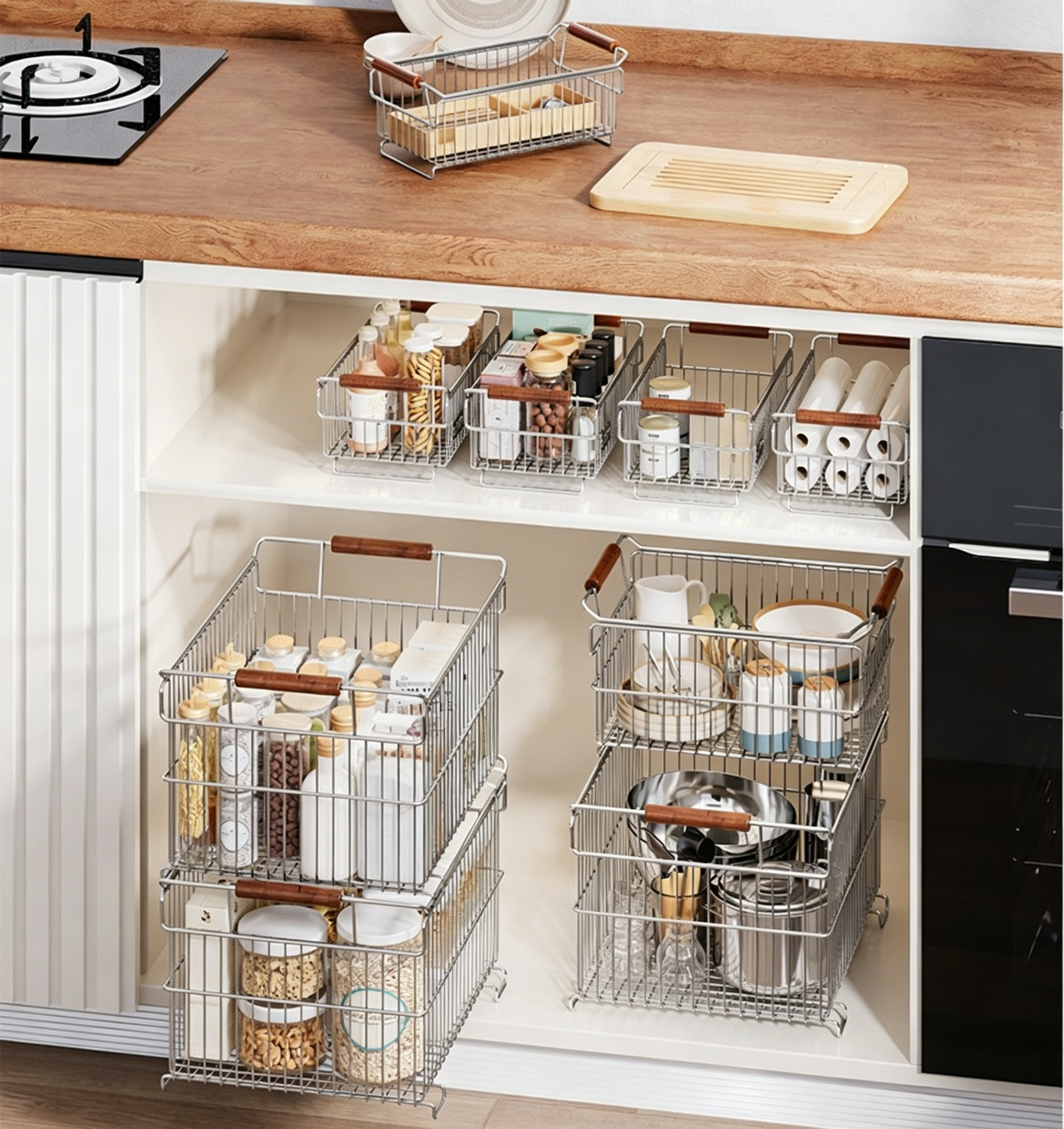 304 Stainless Steel Multi-Functional Storage Basket