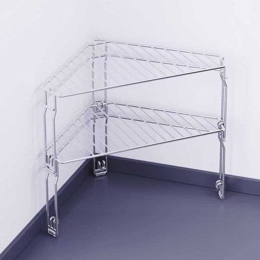 （2-tier）Kitchen Corner Triangle Storage Rack