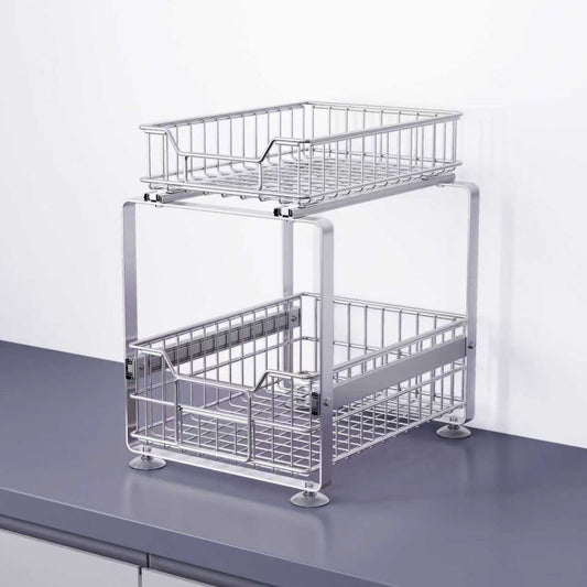 2-Tier Pull-out Kitchen Storage Basket
