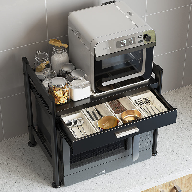 Kitchen Countertop Microwave Stand with Drawer
