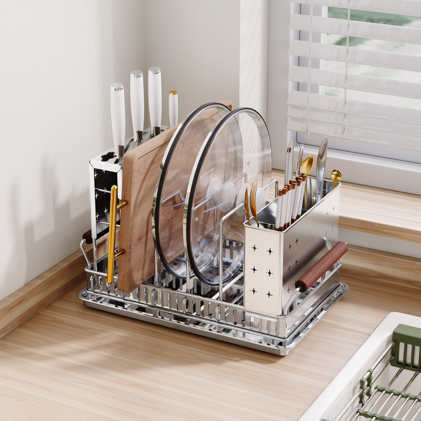 Stainless Steel Kitchen Multifunctional Storage Rack