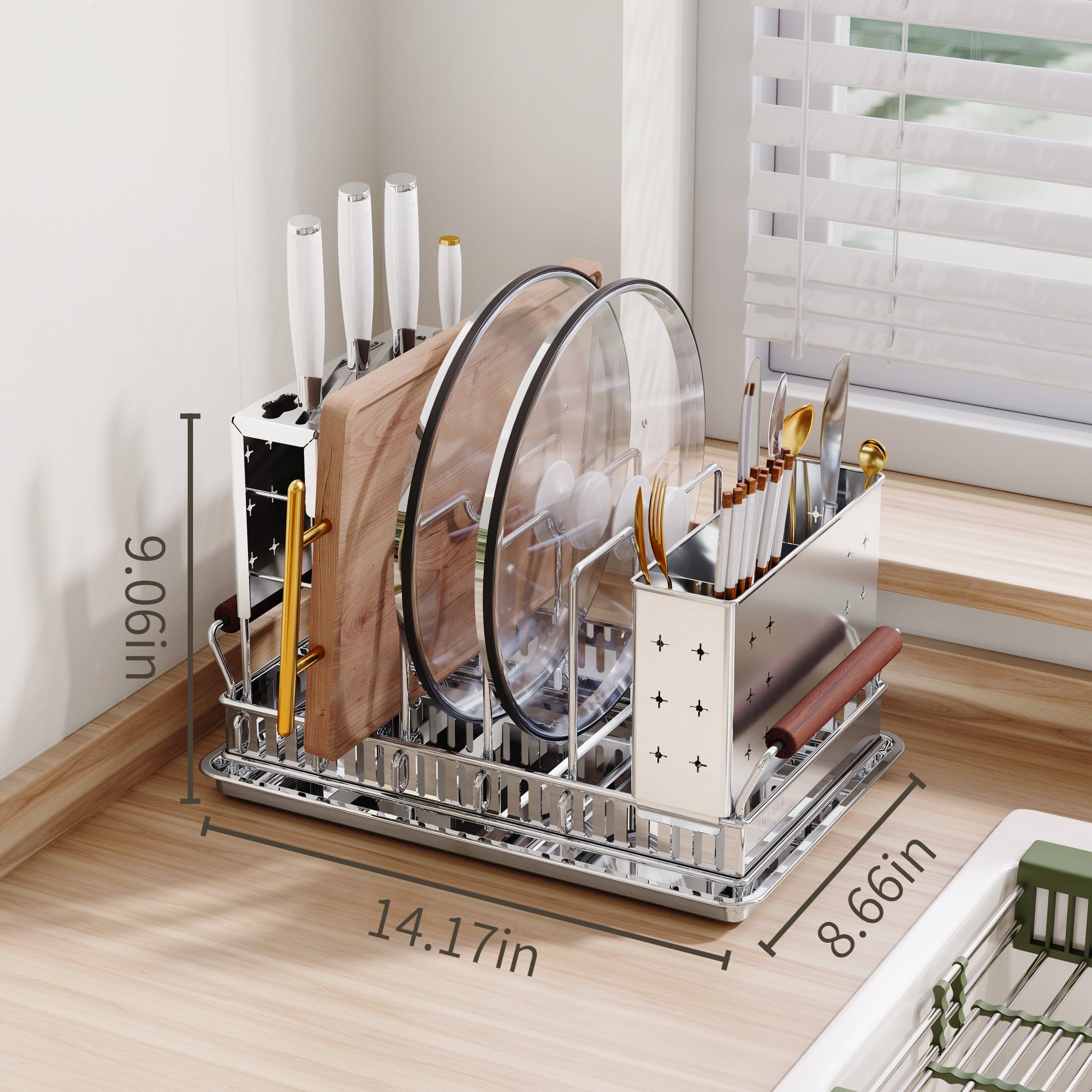 Stainless Steel Kitchen Multifunctional Storage Rack size